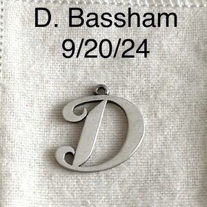 James Avery Script initial D charm or pendant